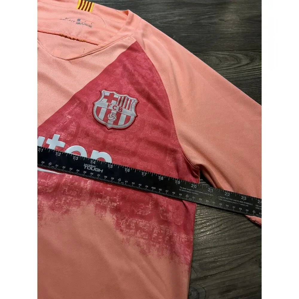 FC Barcelona Nike Salmon Pink 2018/2019 Dri-Fit Men's‎ Large Jersey